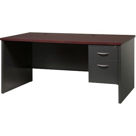 Lorell DESK, 30inX66in RH PED, BL/WL LLR79145